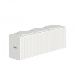 3 Seats Kraft Paper Bench Portable Folding Sofa Foot Stool Shoe Bench White